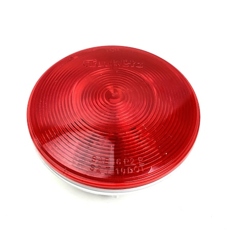 Truck-Lite 40 Series, Incandescent, Red, Round, 1 Bulb, Stop/Turn/Tail, PL-3, 12V 40202RP